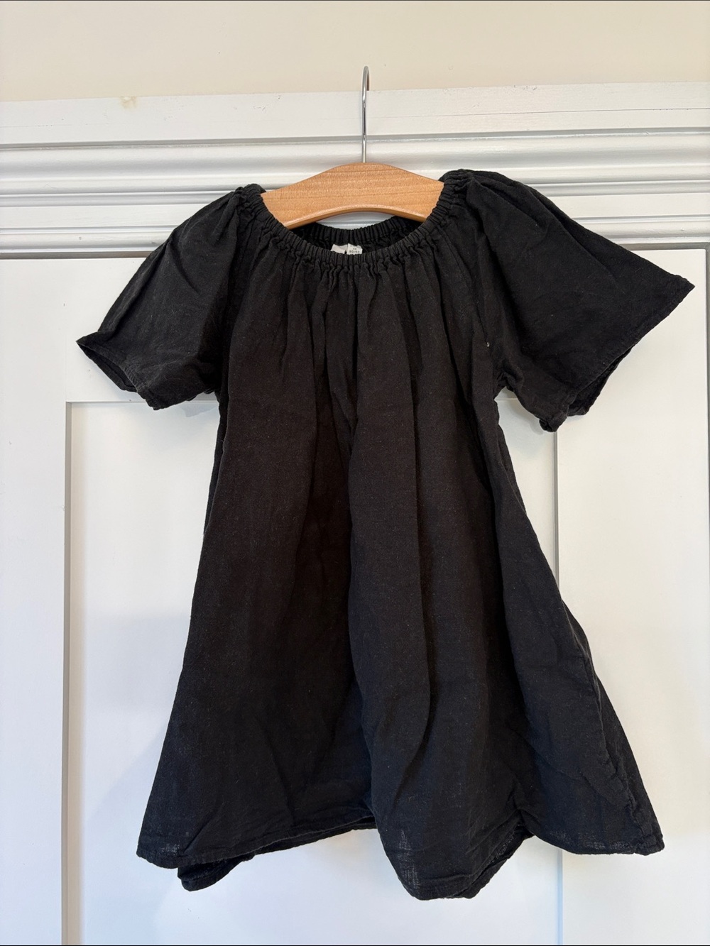 Arket Kids - Black Puff Sleeve Cotton Dress
